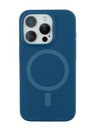 Чохол-накладка bizon silicone case (magsafe) для iphone 16 pro (6.3) dark blue