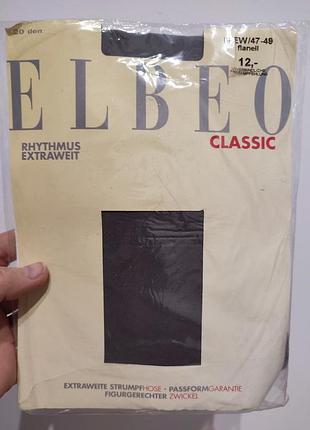 Еластичні сіро-фланелеві колготки plus size elbeo rhythmus extraweit 20 den, розмір iii (47-49) 2