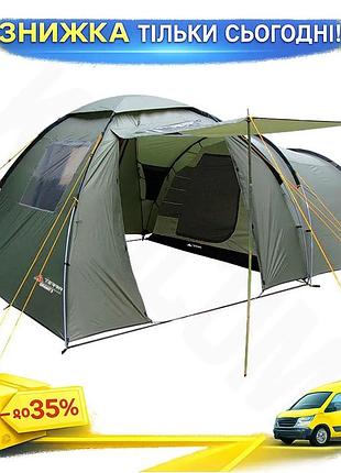 Ku палатка terra incognita universal fit grand 5 пятиместный хаки для кемпинга семейная трехсезонная п uni2l_k