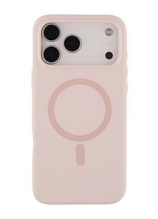 Чохол-накладка bizon silicone case (magsafe) для iphone 17 pro (6.3) pink