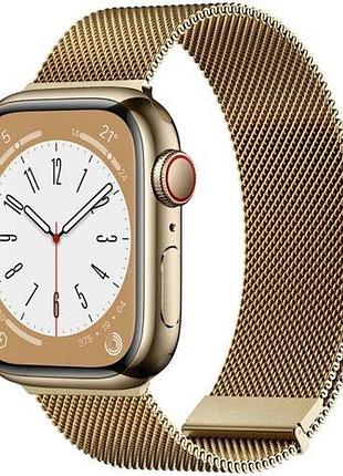 Ремінець wiwu braid magnetic watch band 44/45/46mm (wi-wb005) gold