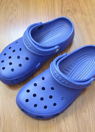 Унисекс сабо босоножки аквашузы кроксы crocs classic clog cobalt blue размер m6/w8 (38-39)