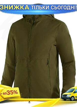 Ku куртка-вітрівка camotec windblock universal fit 2.0 олива легка для військових захист від вітру та uni2l_k