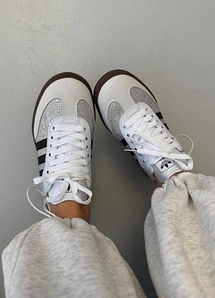 Adidas samba | light grey swarovski 4