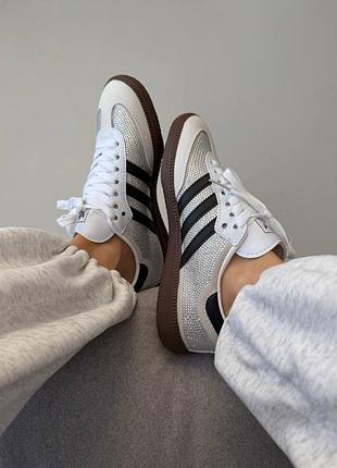 Adidas samba | light grey swarovski 3