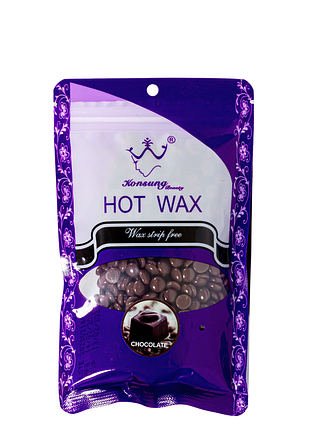 Віск плівковий для депіляції в гранулах konsung hot wax 100 г chocolate