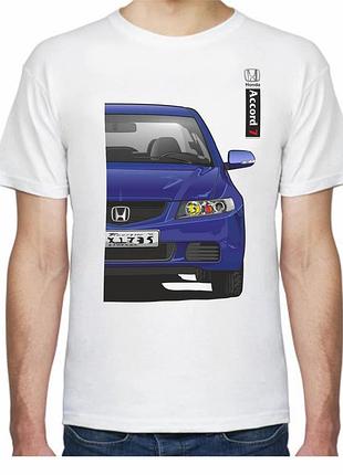 Футболка чоловіча avtolife з принтом honda accord 7 fr 307333 l біла