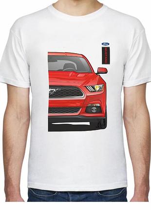 Футболка мужская avtolife с принтом ford mustang f 115154 xl белая