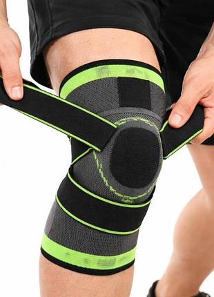 Бандаж коленного сустава knee support wn-26 зелёный для спорта и активной жизни