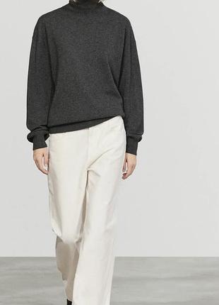 Кашеміровий светр гольф massimo datti 100% cashmere графіт