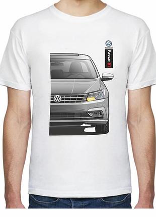 Футболка чоловіча avtolife з принтом volkswagen passat b7 fr 1075077 xl біла