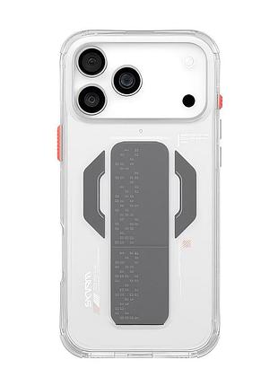 Чехол-накладка skinarma haxa (mag-charge + grip-stand) iphone 17 pro max (6.9") clear
