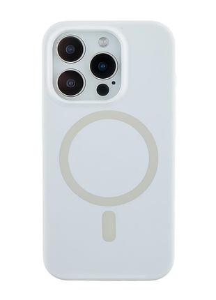 Чохол-накладка bizon silicone case (magsafe) для iphone 15 pro (6.1) white