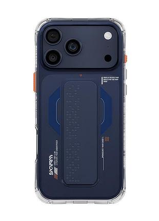 Чехол-накладка skinarma haxa (mag-charge + grip-stand) iphone 17 pro max (6.9") blue