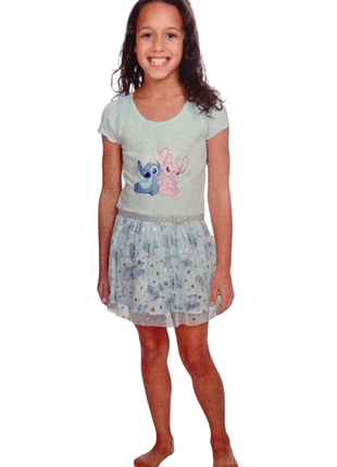 Платье для девочки с фатиновой юбкой lio stitch, рост 98-104, 3-4 года
