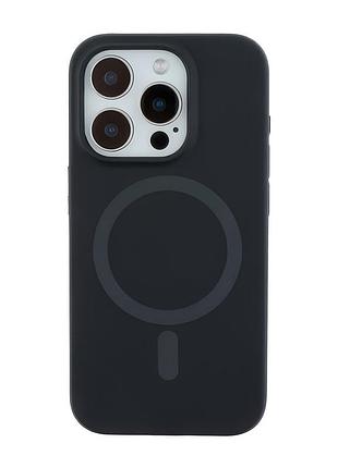 Чохол-накладка bizon silicone case (magsafe) для iphone 15 pro max (6.7) black