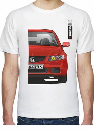 Футболка чоловіча avtolife з принтом honda accord 7 fr 407533 xxl біла