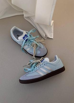 Adidas samba
blue / double laces 9