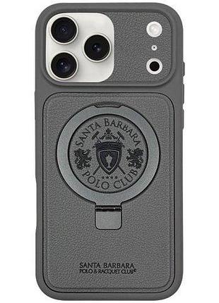 Чехол-накладка santa barbara polo & racquet club series primo (sb-ip17sppmo-p6.9tgry) iphone 17 pro max (6.9") titanium grey