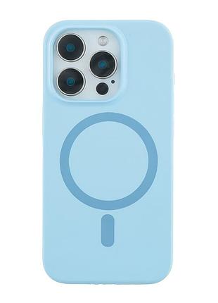 Чехол-накладка bizon silicone case (magsafe) для iphone 15 pro max (6.7) blue