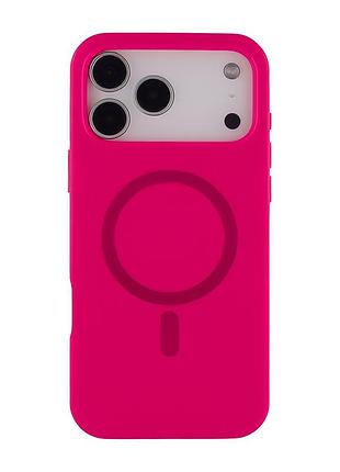 Чохол-накладка bizon silicone case (magsafe) для iphone 17 pro max (6.9) hot pink