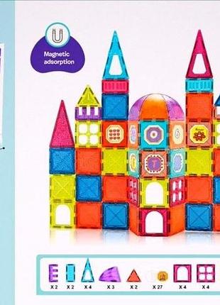 Магнітний конструктор magnit piece 3d 77 деталей