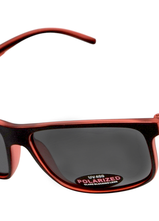 Очки alterimage eyewear pontoon red-black polarized (gray), серые линзы в красно-черной оправе