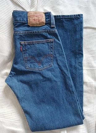 Классические прямые женские хлопковые синие джинсы levi's 506 левис средняя посадка w31 l32