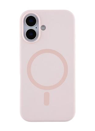 Чохол-накладка bizon silicone case (magsafe) для iphone 17 (6.3) pink