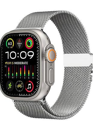 Ремінець wiwu stainless steel watch band 49/45/44/42mm (wi-wb017) silver