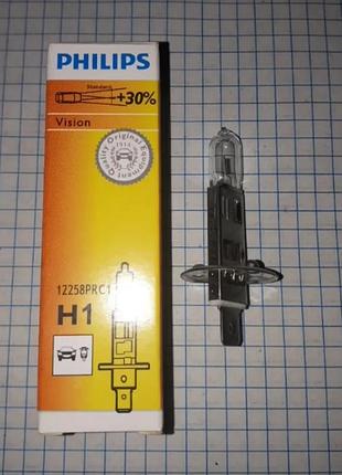 Лампа автомобільна h1 12v + 30% 55w philips