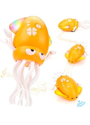 Танцюючий восьминіг, інтерактивна дитяча іграшка usb, жовта