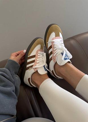 Adidas samba
white / cherry / brown 7