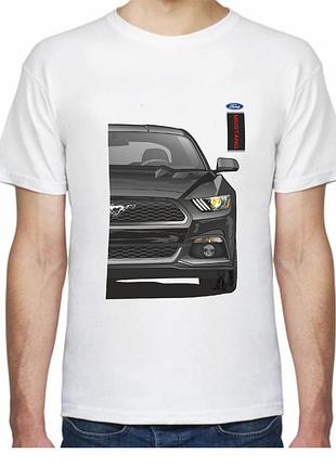 Футболка мужская avtolife с принтом ford mustang f 115122 m белая