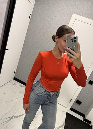 Боді zara помаранчевий 4