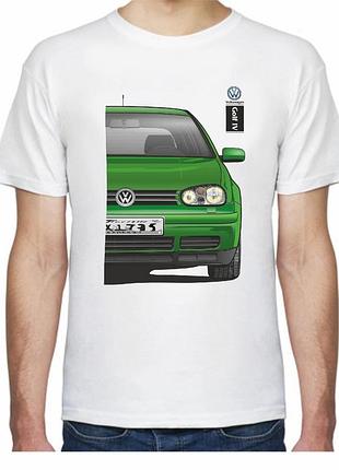 Футболка чоловіча avtolife з принтом volkswagen golf iv fr 507704 xxxl біла
