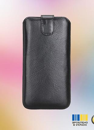 Чехол-вытяжка statuscase из экокожи для телефона sigma mobile x-style 31 power (черный)