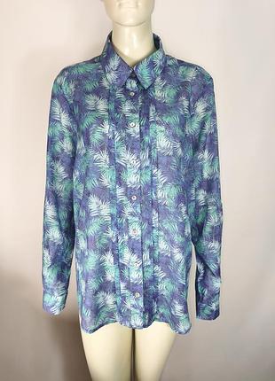 Котоновая рубашка cotswold collections размер 2xl-3xl женская рубашка сорочка з бавовни тонка