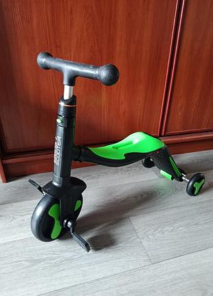 Детский транспорт 3 в 1 best scooter jt 28288 - самокат-трансформер, бежвел и трехколесный велосипед