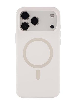 Чохол-накладка bizon silicone case (magsafe) для iphone 17 pro max (6.9) white