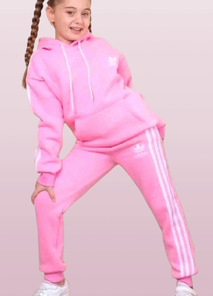 Дитячий спортивний костюм, тринитка на флісі adidas, 152 (12 років)