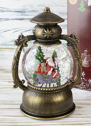 Фонарь новогодний led музыкальный 21см 1293302 на батарейках и usb