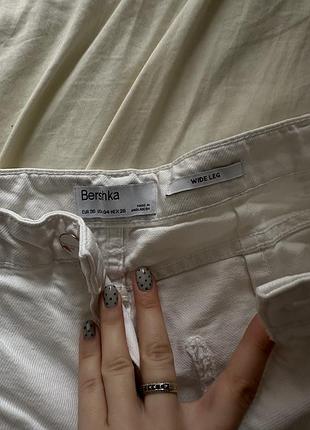 Джинси wide leg білі 2