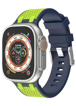 Ремінець з накладкою wiwu kylin silicon watch band 42/44/45/49mm (wi-wb015) fluorescent green