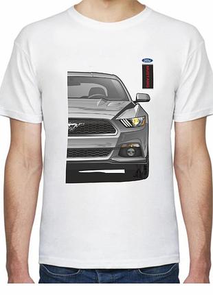 Футболка мужская avtolife с принтом ford mustang fr 117115 xxl белая