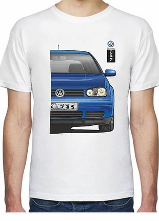 Футболка мужская avtolife с принтом volkswagen golf iv fr 307104 xs белая