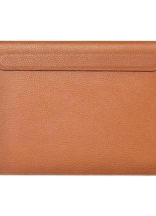 Чехол-папка wiwu genuine leather sleeve macbook 16 brown