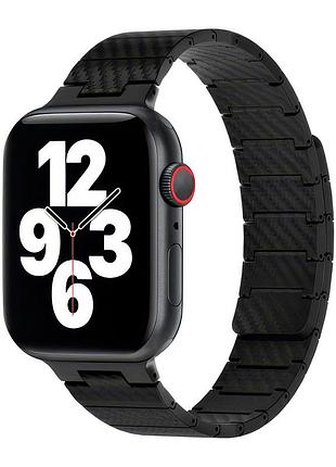 Ремінець wiwu carbon fiber pattern magnetic watch band 40/41/42mm (wi-wb009) black