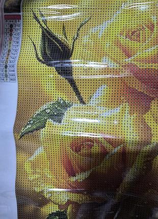 Алмазная мозаика "желтые троянты" 40*30см🌼🌼🌼 6