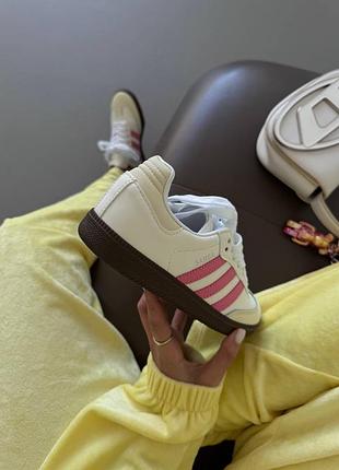 Adidas samba white / fuchsia 3